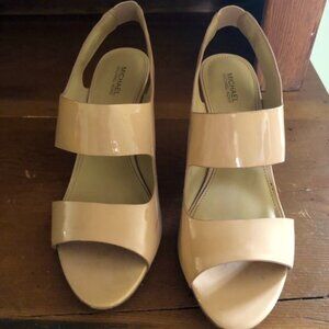 Micheal Kors pink nude heels - size 8 1/2 - Open toe with straps